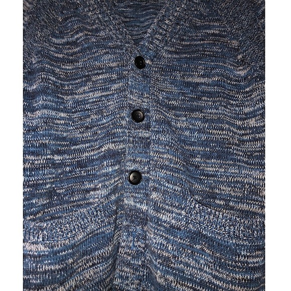 Vintage Marled Shawl Cardigan (Blue) - Picture 3 of 9